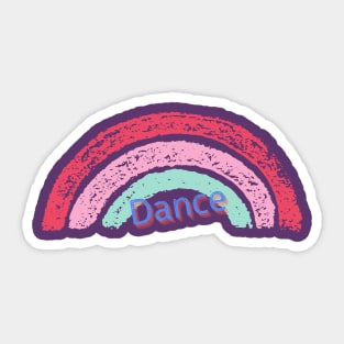 Rainbow Dance Vintage Distressed Graphic for the dancer and dance lover Sticker